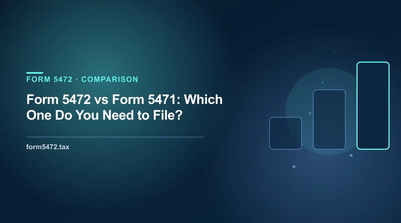 Form 5472 vs Form 5471 — which information return a foreign or US owner must file