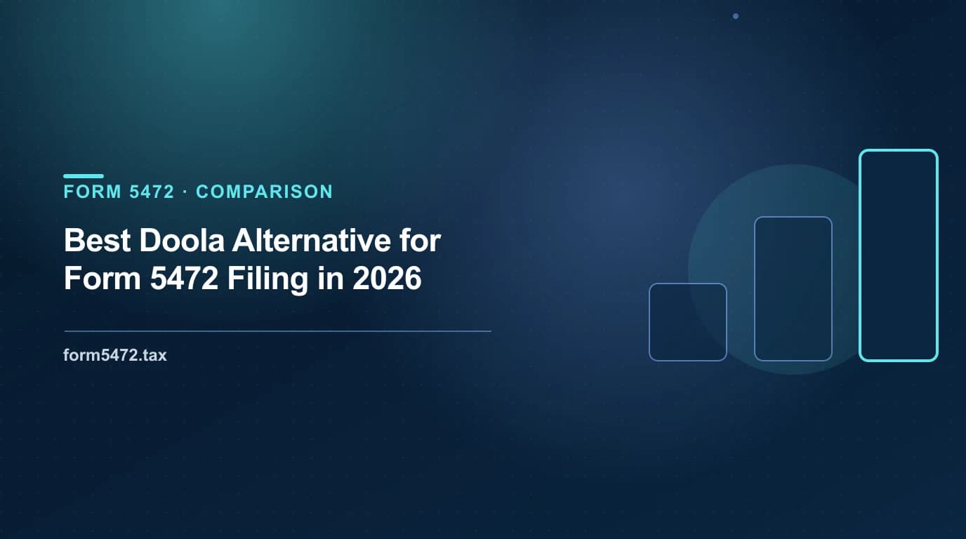 doola alternative — Form 5472 filing for $299 versus doola's $1,999 per year