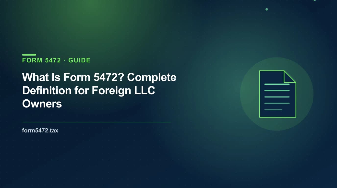 form 5472 — explained — conceptual illustration of the IRS information return